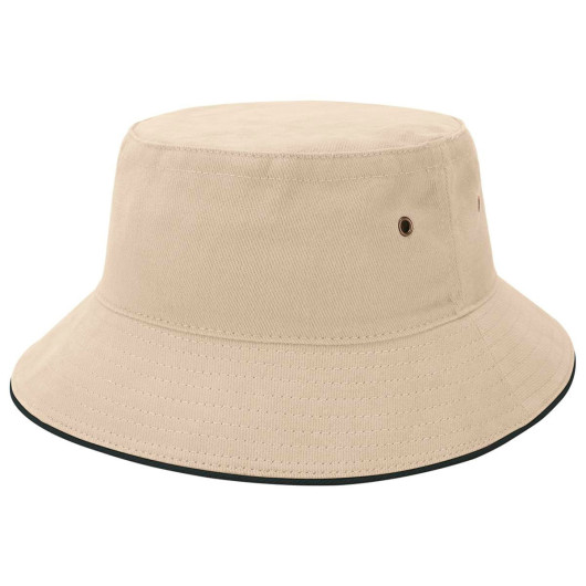 Natural Navy Sandwich Brim Bucket Hats